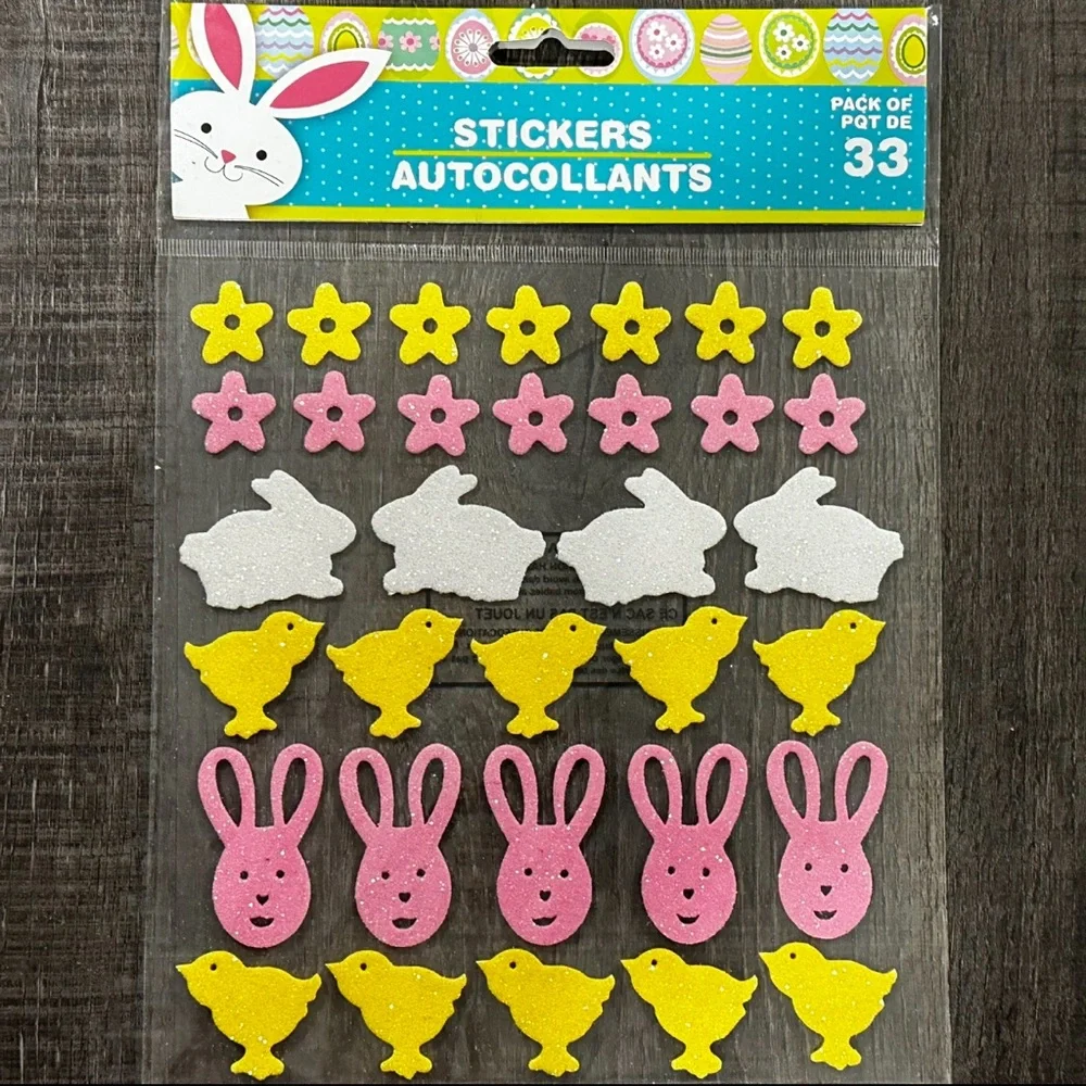 💞 New Foam Easter Glitter Crafting Stickers